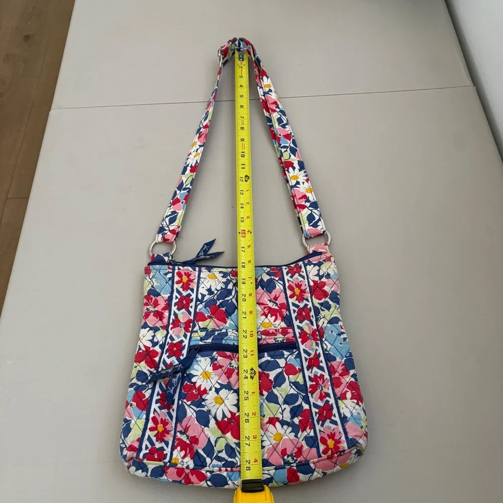 Vera Bradley Hipster Crossbody Bag Floral Quilted Cotton Blue Red Pink Travel